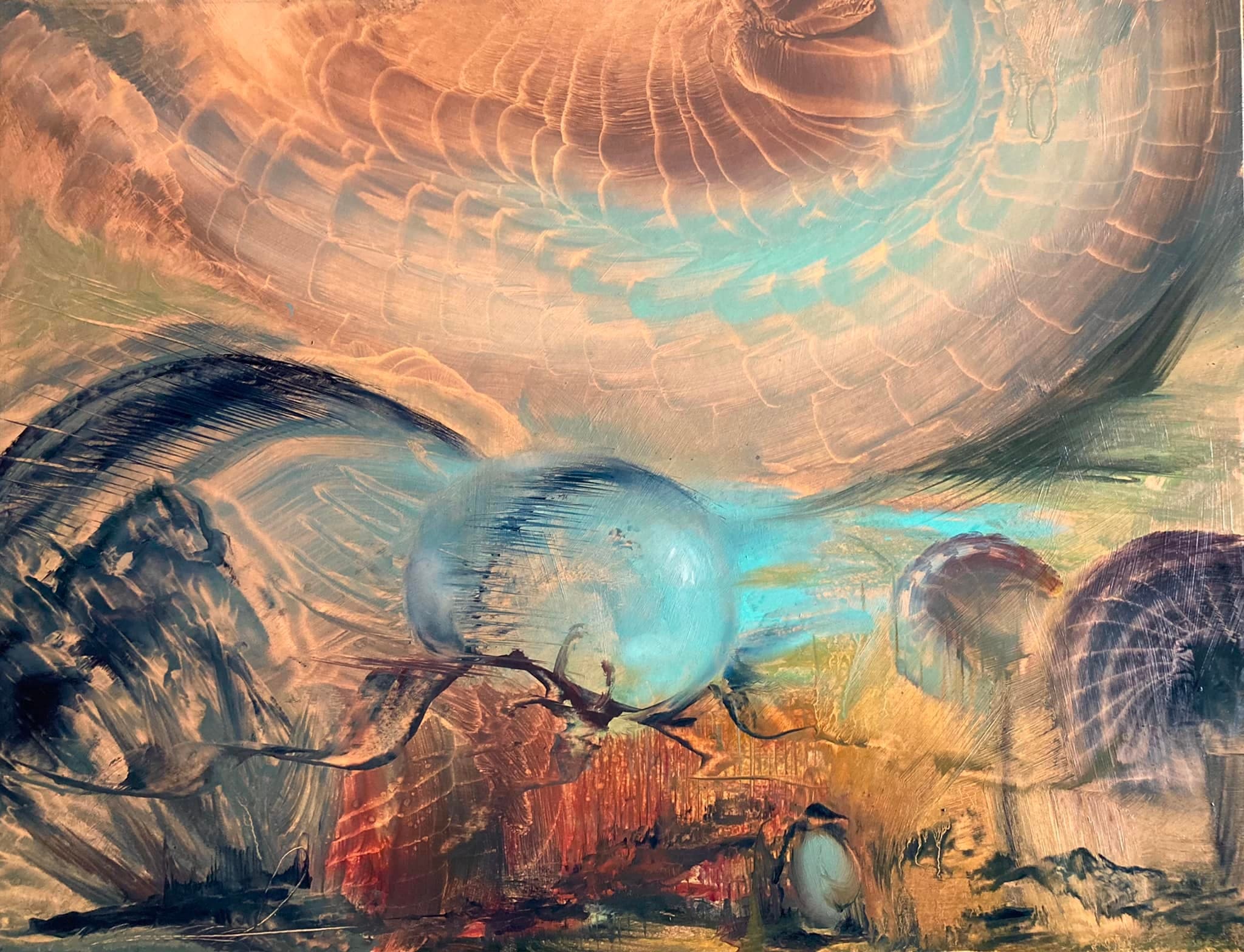 Oil on cardboard — untitled — Details 1