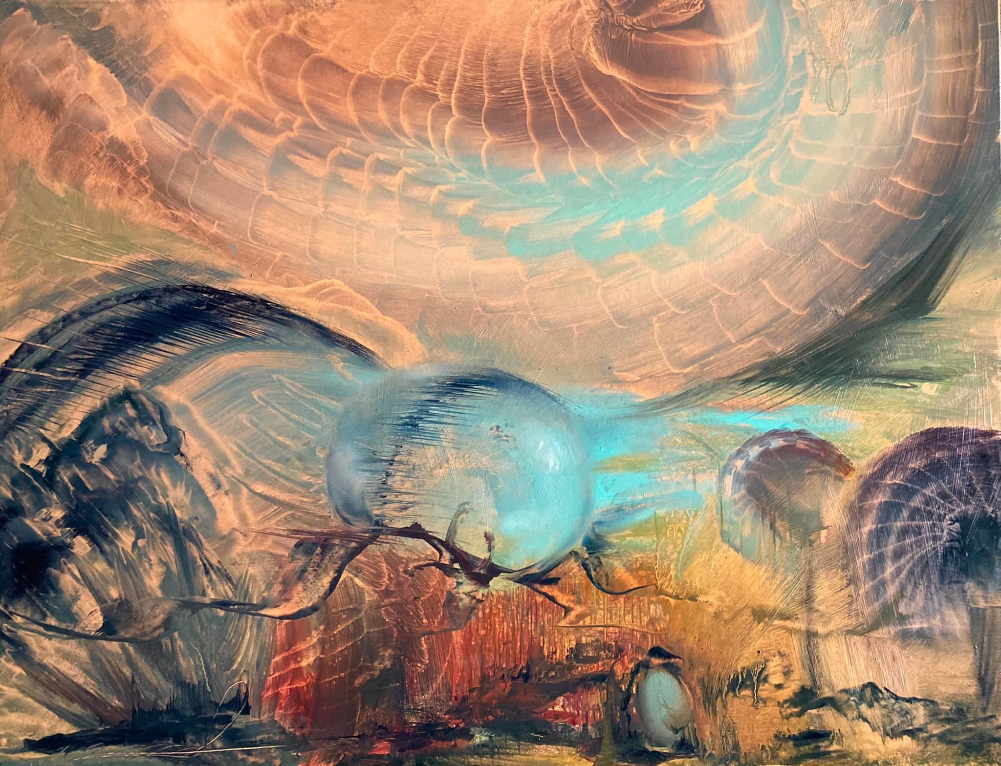 Oil on cardboard — untitled
