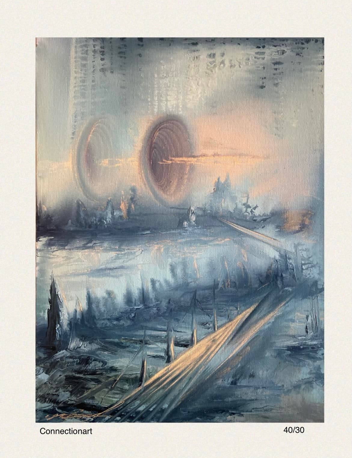 Oil on canvas, mounted on cardboard — untitled