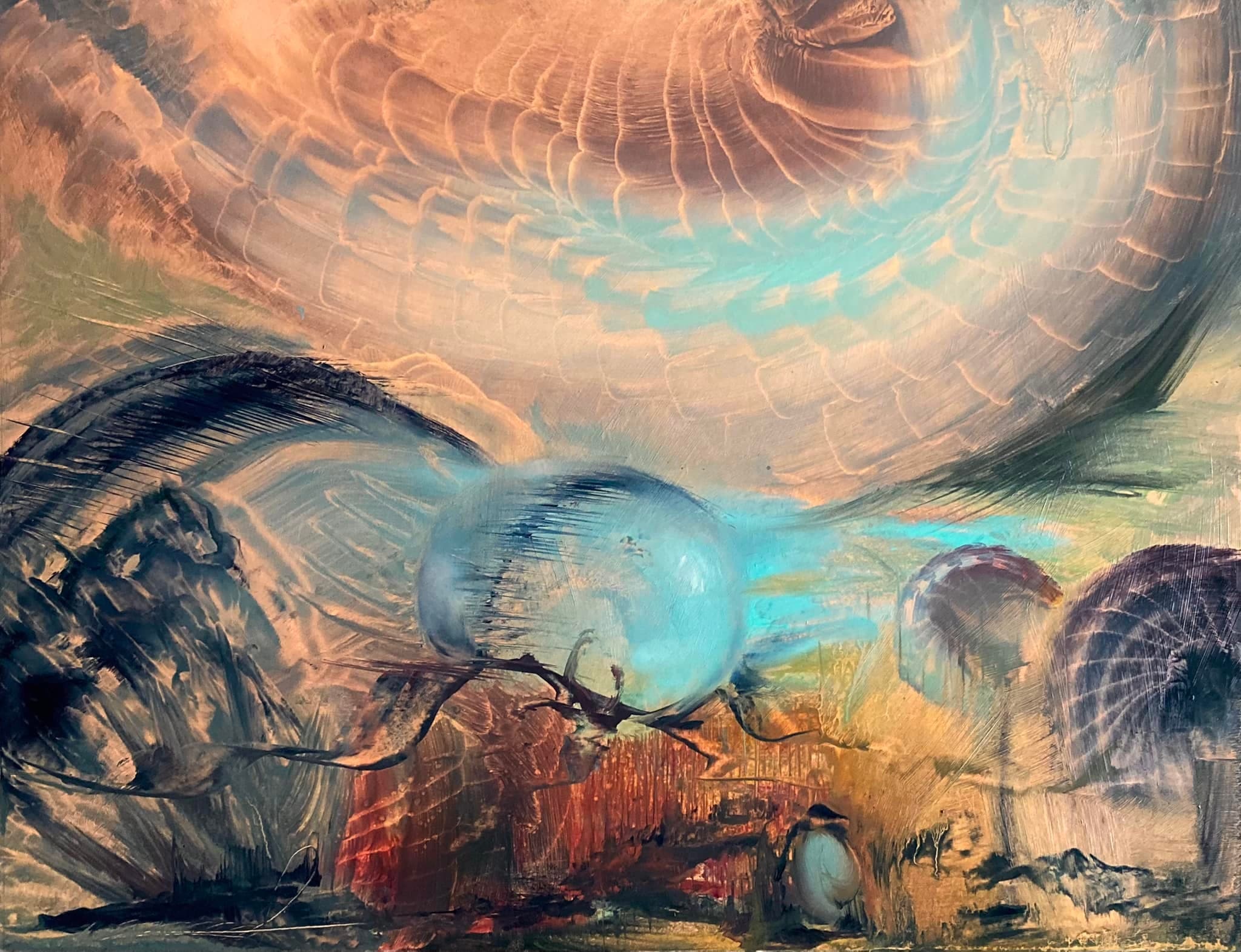 Oil on cardboard — untitled