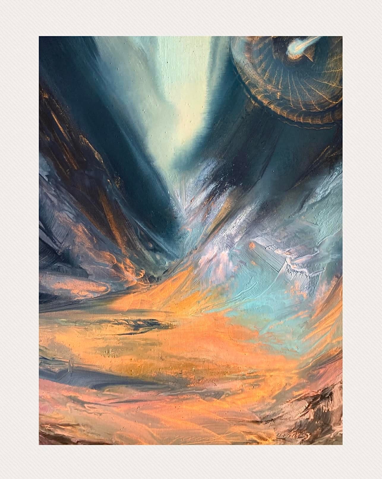 Oil on cardboard — untitled