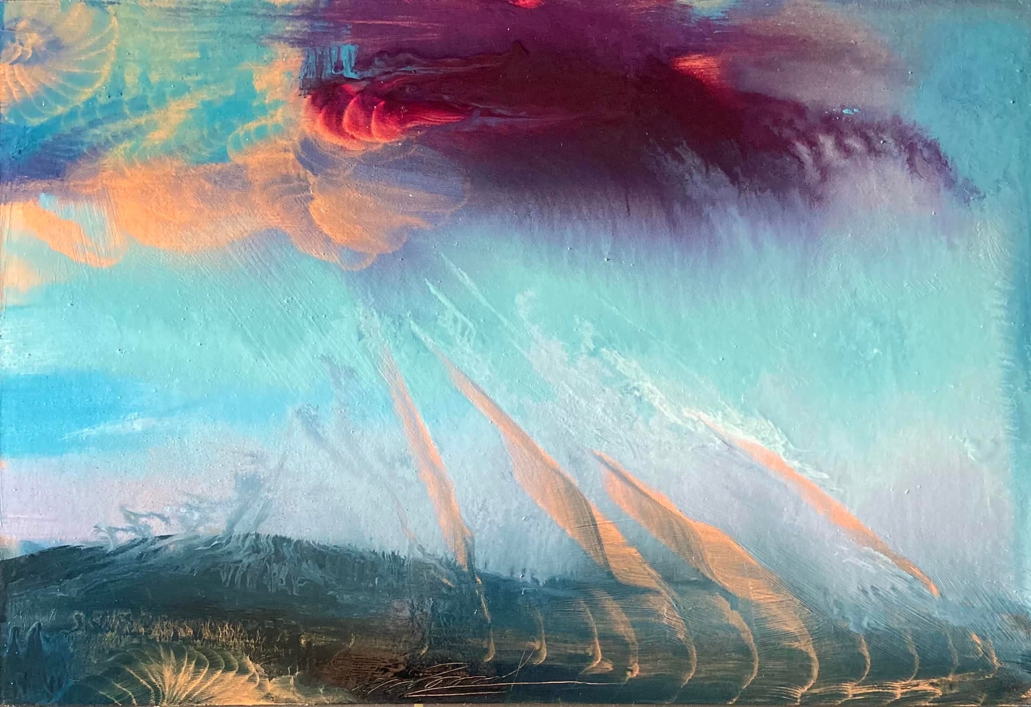 Oil on cardboard — untitled