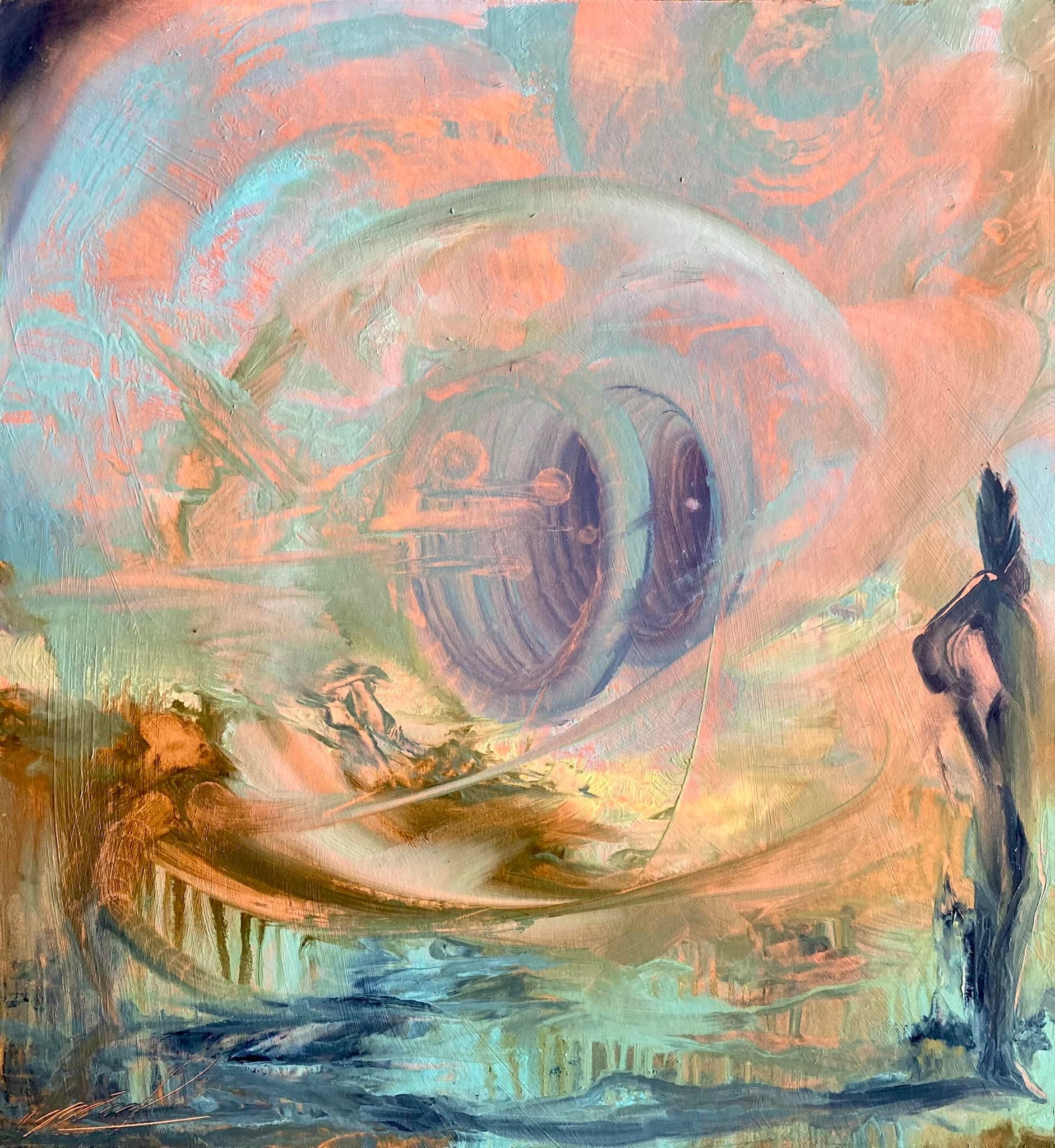 Oil on cardboard — untitled