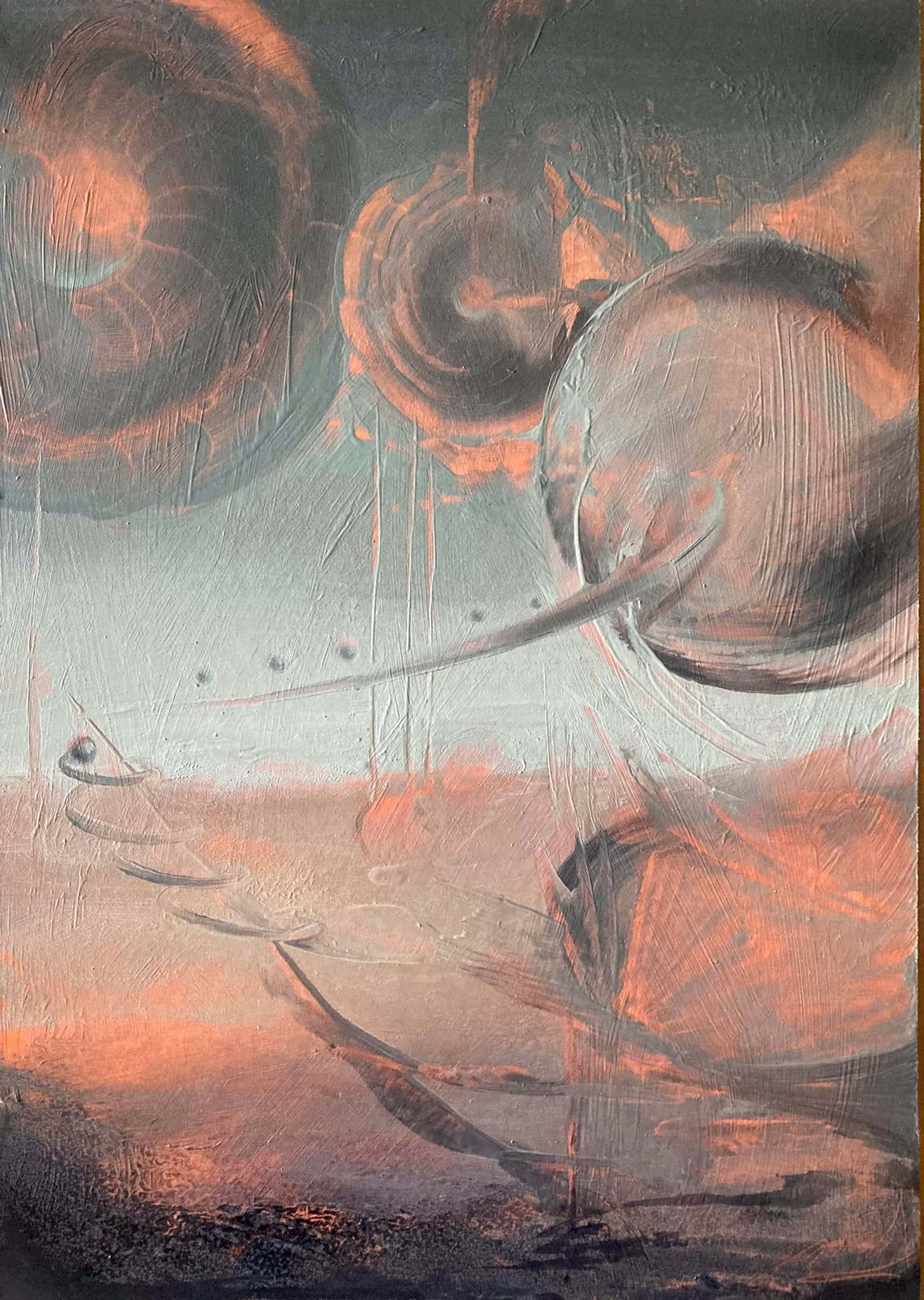 Oil on cardboard — untitled